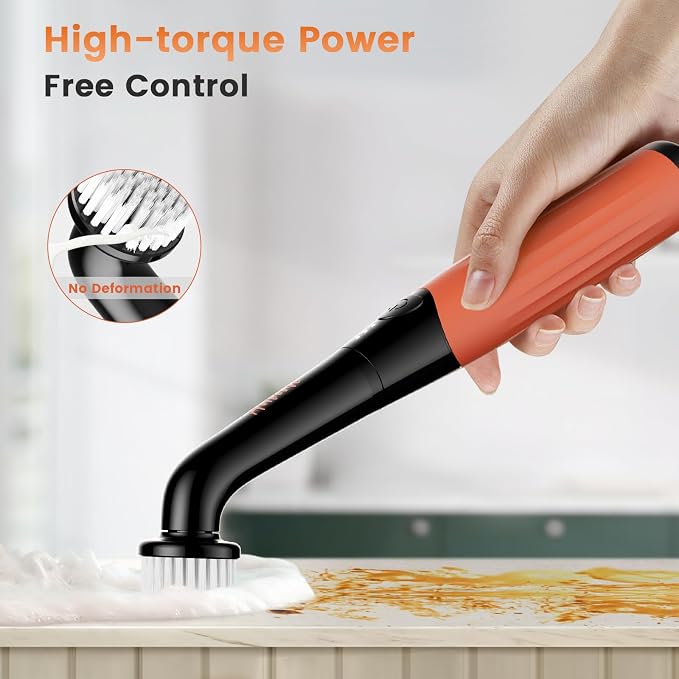 Rechargeable Electric Grout Brush, Upgraded Cordless Power Scrubber Kit - Image 6