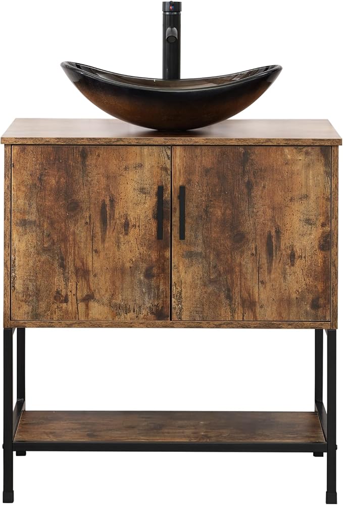 UEV Rustic Brown 30" Bathroom Vanity - Image 9