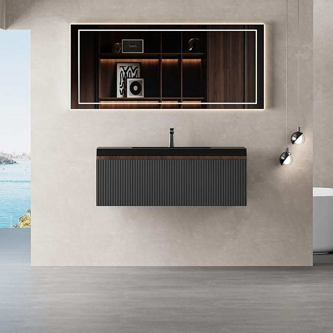 36" W Floating Bathroom Vanity by Unknown