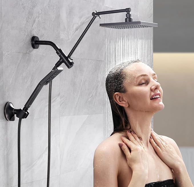BRIGHT SHOWERS High Pressure Rain Shower Head Combo - Image 7