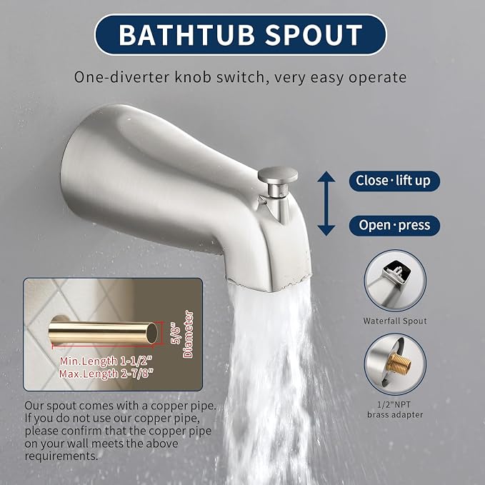 2 Handles Shower Faucet Set - Image 6