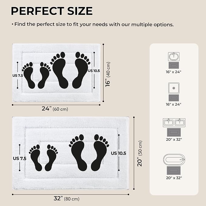 GRANNY SAYS Bathroom Rugs Sets 2 Piece, Soft Bath Mats - Image 2