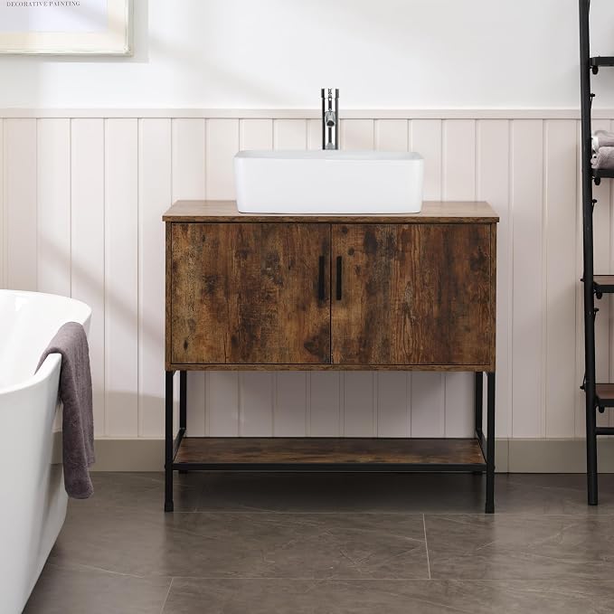 UEV Rustic Brown 36" Bathroom Vanity - Image 4