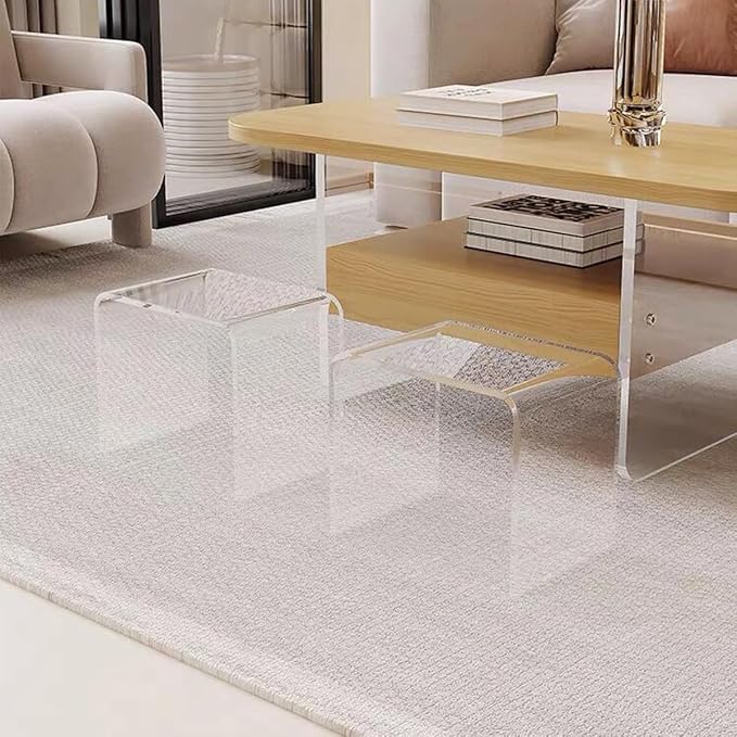 Acrylic 15 Inch Small Stool Set of 2, Seating and Placing Items - Image 8