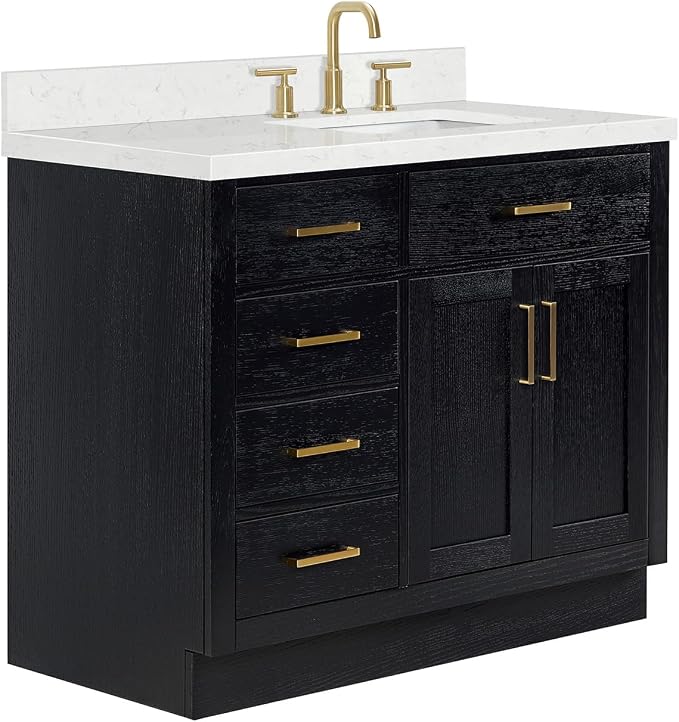 ARIEL Hepburn 42 Inch Single Rectangular Sink Bathroom Vanity - Image 4