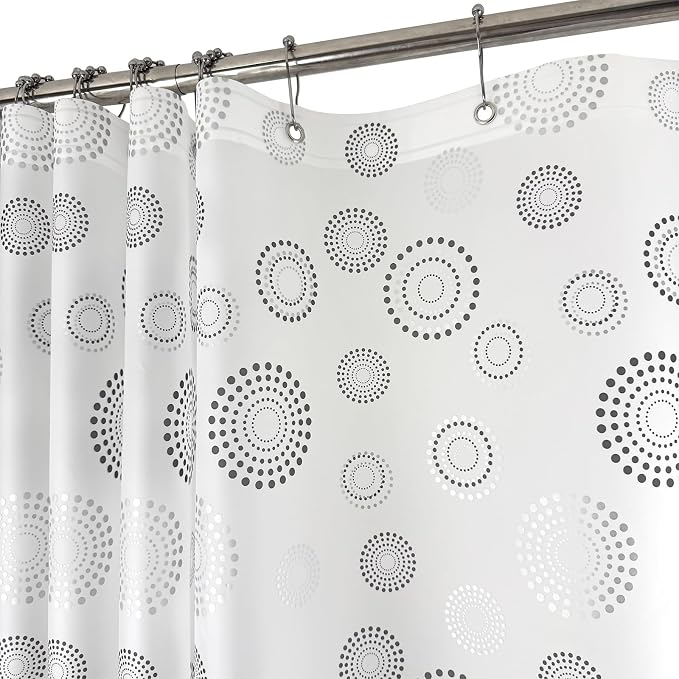 Plastic Shower Curtain Liner, Waterproof Printed PEVA Shower Curtain by TRIMENGO