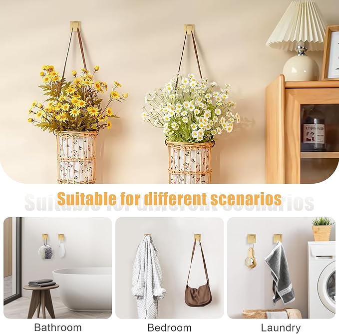 TURS 5-Pieces Bathroom Hardware Accessories Set Stainless Steel Brushed Gold - Image 3