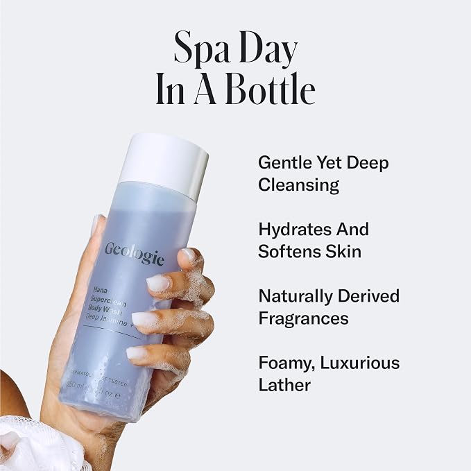 Geologie Hana Superclean Body Wash | Deep Cleansing Jasmine + Clove Shower Gel - Image 2