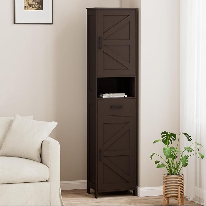 Homhedy 67" H Tall Bathroom Storage Cabinet - Image 7