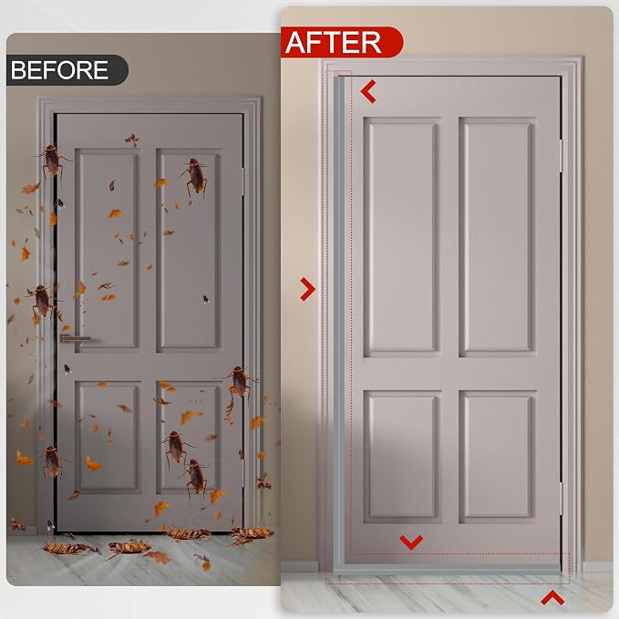 MYFAMIREA Door Weather Stripping 3IN x 20FT Door Draft Stopper Seal Tape - Image 6