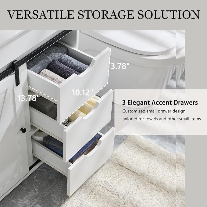 30" Farmhouse Bathroom Vanity - Image 4