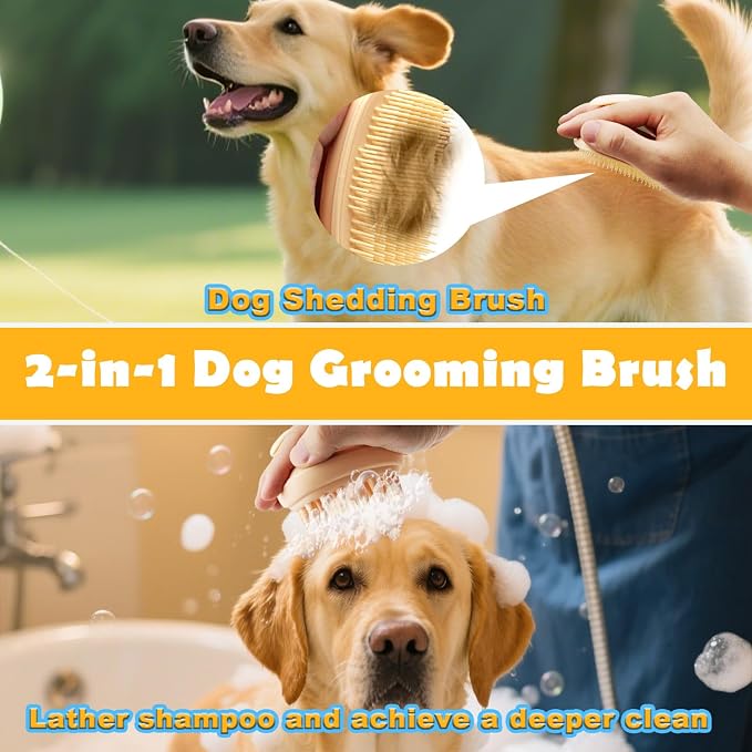 2-in-1 Dog Bath Brush for Grooming & Massage - Image 2