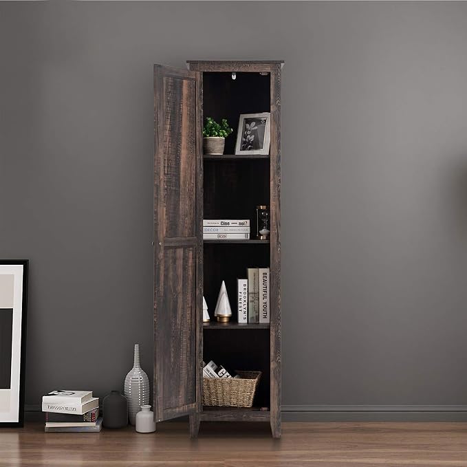 Giantex Tall Storage Cabinet Free Standing Floor Storage Tower - Image 2