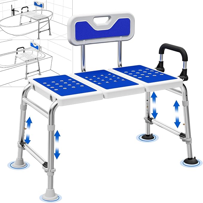 Heavy Duty Width Adjustable Bath Tub Transfer Shower Bench by Unknown