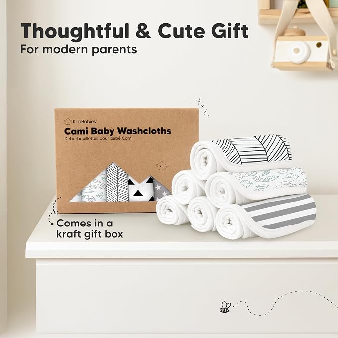 6-Pack Cotton Baby Washcloths for Newborn - Image 8