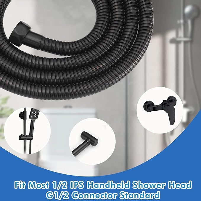RUMOSE 70 inches Shower Hose Extra Long Stainless Steel Shower Tube Attachment - Image 9