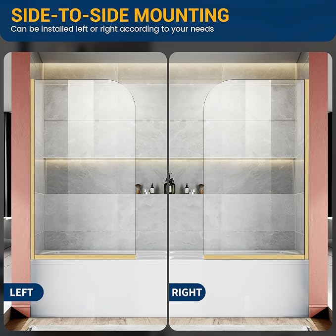 Bathtub Shower Glass Panel, Simple Shower Door Panel Easy to Install - Image 7