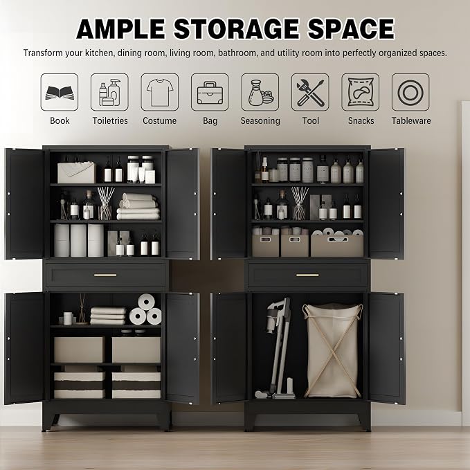 COFaR 71" Tall Metal Storage Cabinet - Image 9