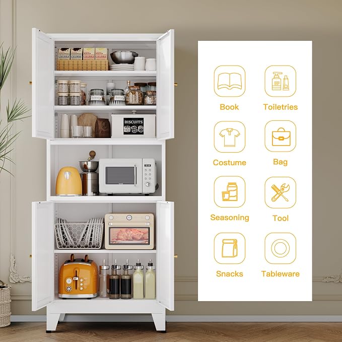 69''Metal Pantry Storage Cabinet - Image 4