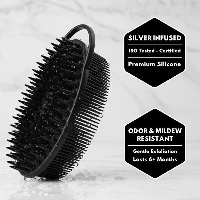 Silver Infused Scalp Massager Shampoo Brush - Image 5