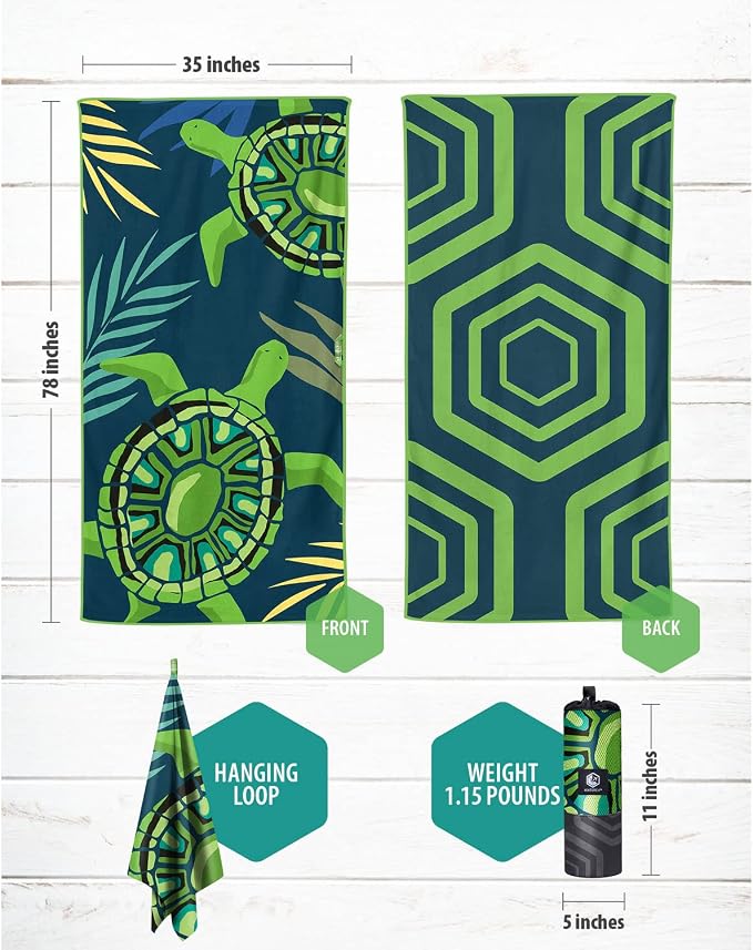 VENTURE 4TH Microfiber Beach Towel: Quick-Dry, Sandproof and Lightweight - Image 6