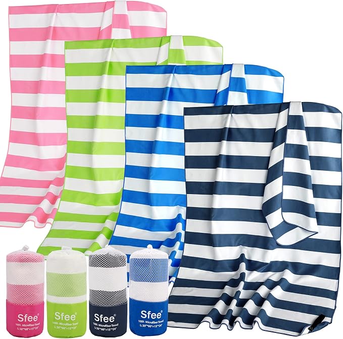 Sfee 2 in 1 Microfiber Oversized Beach Towel, Quick Dry Towel Travel Towel by Sfee