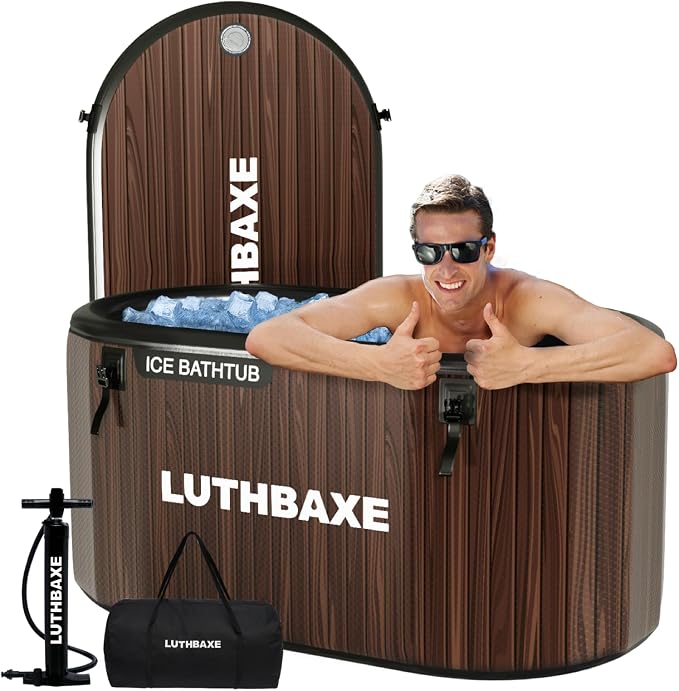 Cold Plunge | Upgraded 218 Gallon Inflatable Ice Freestanding Bathtub by LUTHBAXEWhereLuxuryMeetsFunction
