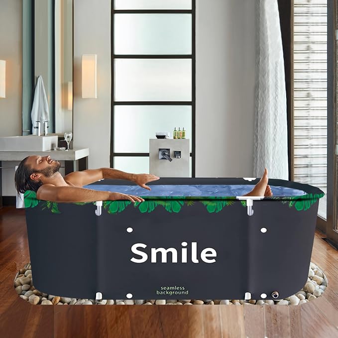 BESTHLS Portable Bathtub for Adult, Foldable Bathtub Folding Soaking Bath Tub - Image 2