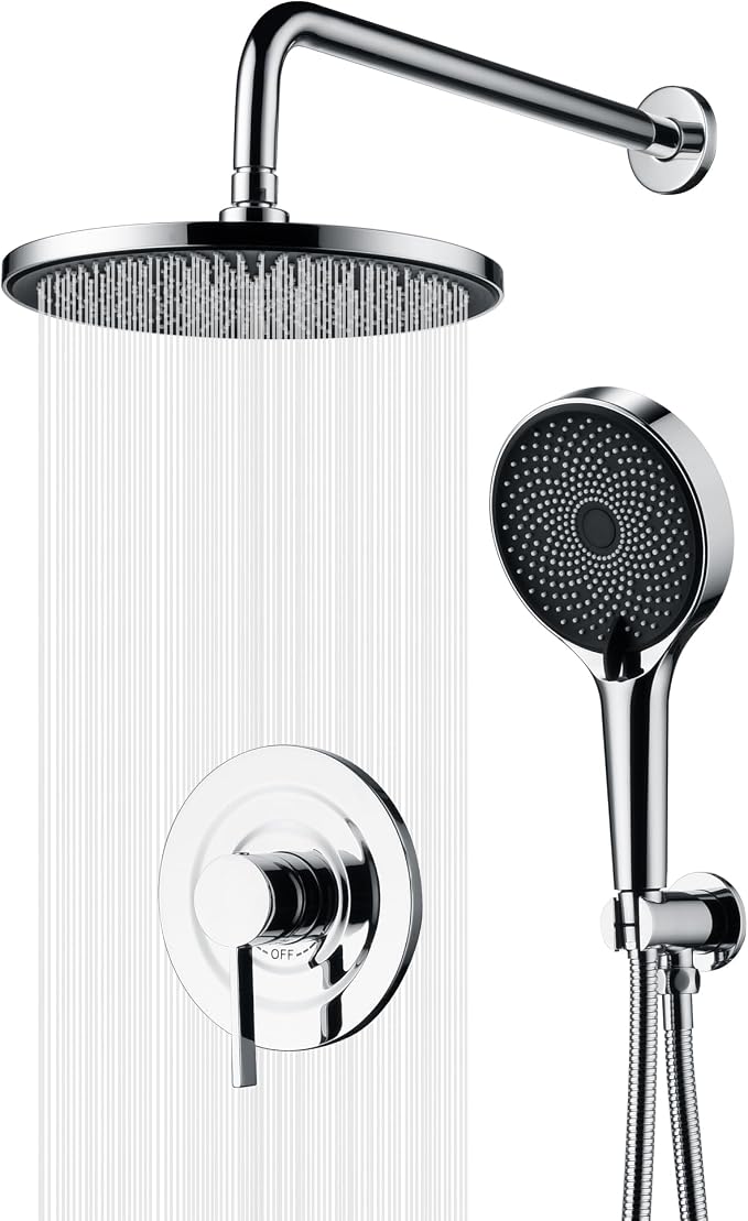 sumerain Shower System Concealed Shower Faucet Set, Rainfall Shower Faucet by SUMERAINFAUCETS