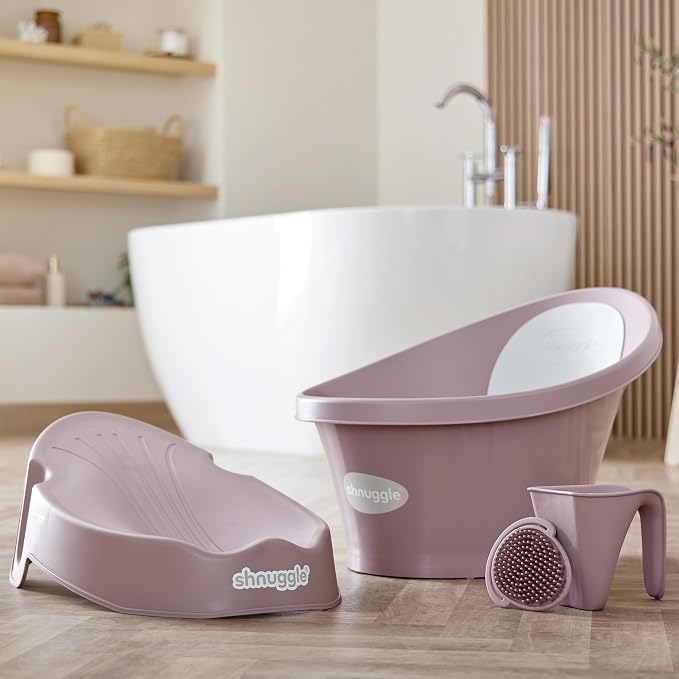 Shnuggle Newborn Baby Bath | Built in Support Bump and Soft Backrest | Suitable - Image 9