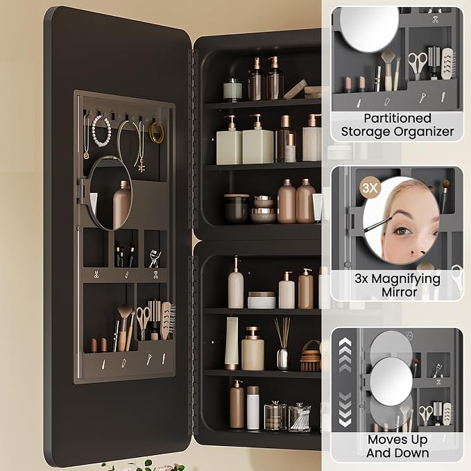 20x36 Inch LED Lighted Medicine Cabinet - Image 4