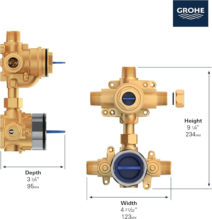 Grohe 29429000 Cosmopolitan Pressure Balance Shower Set, Starlight Chrome - Image 5