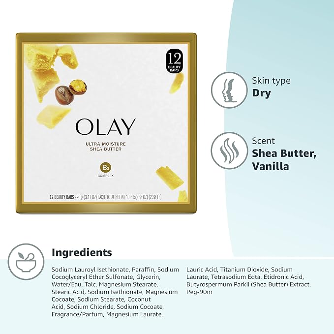 Olay Beauty Bar, Ultra Moisture, 10x More Moisturizers, Nourishing Conditioners - Image 16