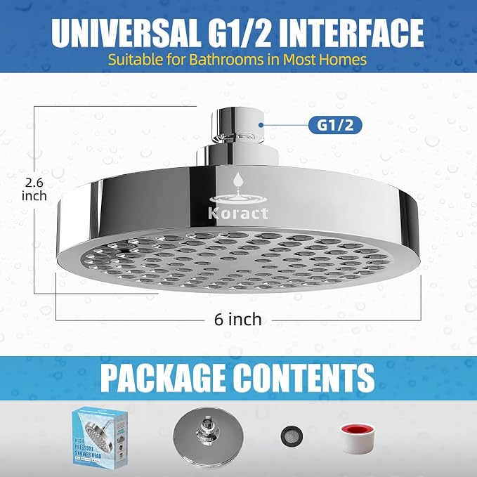 Shower Head High Pressure Rain Premium Quality Luxury Design Anti-Clogging - Image 4