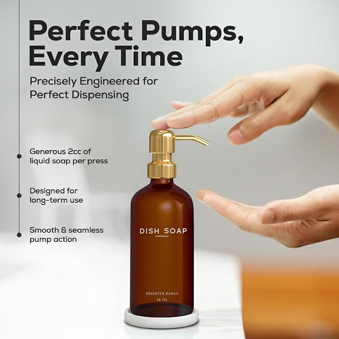 Luxury Glass Dish Soap Dispenser - Image 4
