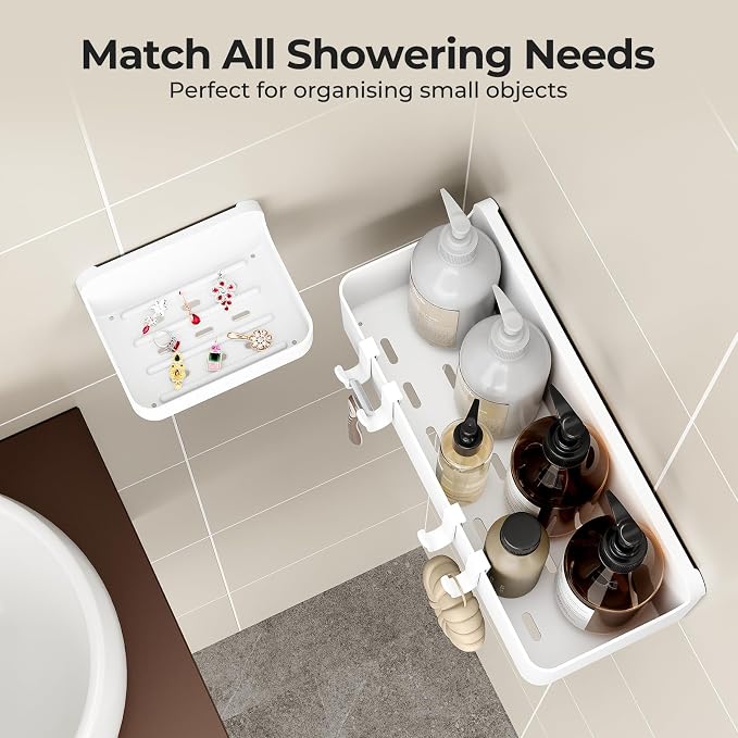 Orimade Shower Caddy 3-Pack, No-Drill Adhesive Shelves - Image 5
