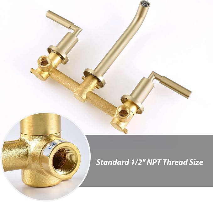 RBROHANT Gold Wall Mount Faucet - Image 4