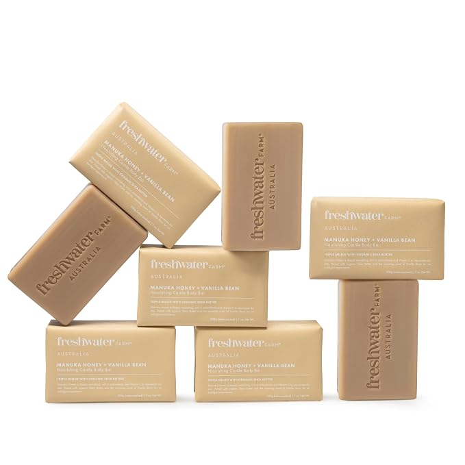 Freshwater Farm Australia Soothing Castile Natural Body Bar/Soap Bar by FRESHWATERFARMAUSTRALIA