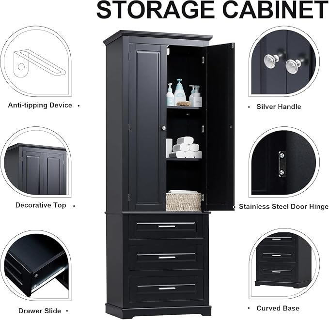Tall Narrow Storage Cabinet - Image 5