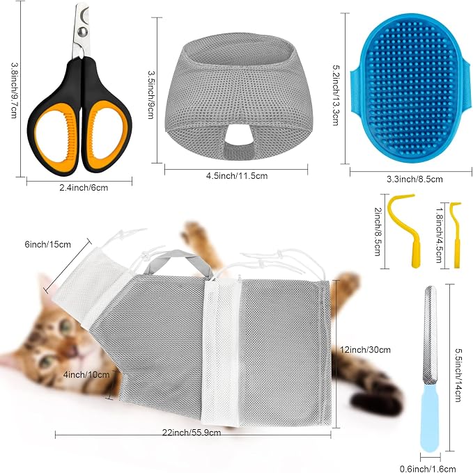 Cat Bathing Set 8-Piece - Image 7