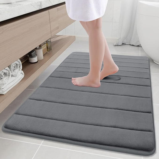 Buganda Memory Foam Bath Mat, Ultra Soft and Non-Slip Bathroom Rugs, Water by Buganda