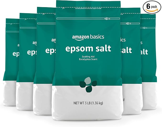 Amazon Basics Epsom Salt Soaking Aid, Eucalyptus Scented, 3 Pound by AmazonBasics
