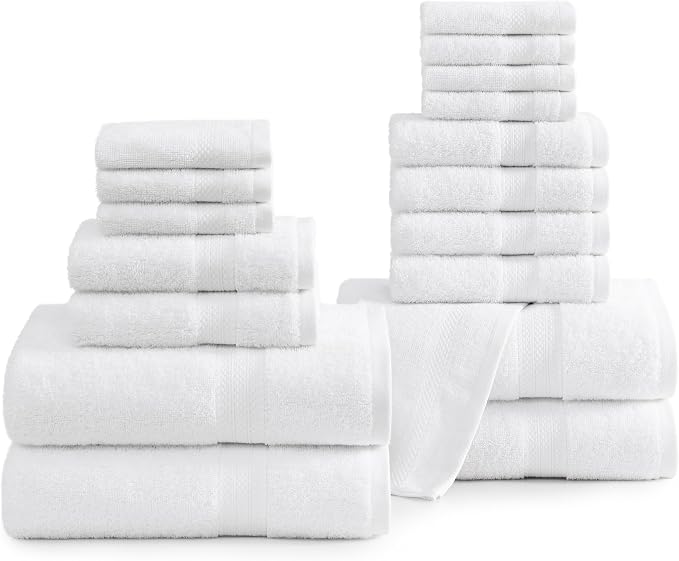 LANE LINEN 100% Cotton Luxury White Bath Towels by LaneLinen