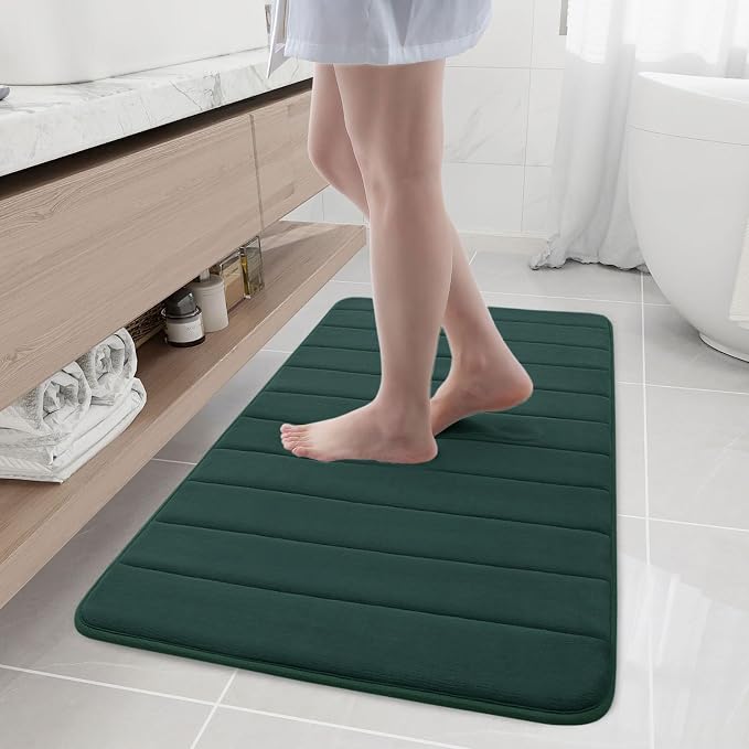 Buganda Memory Foam Bath Mat, Ultra Soft and Non-Slip Bathroom Rugs, Water by Buganda