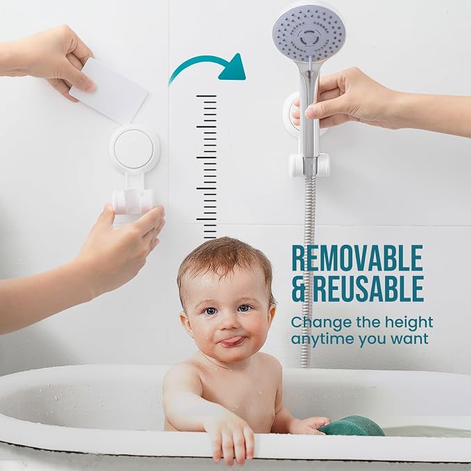 TAILI Shower Head Holder Suction Cup, handheld Shower Head Bracket, Height - Image 7