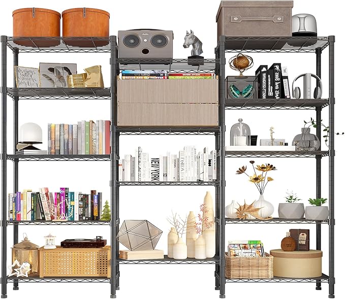 14 Tier Storage Racks Shelving, Heavy Steel Pantry Shelves, Adjustable Wire by Unknown