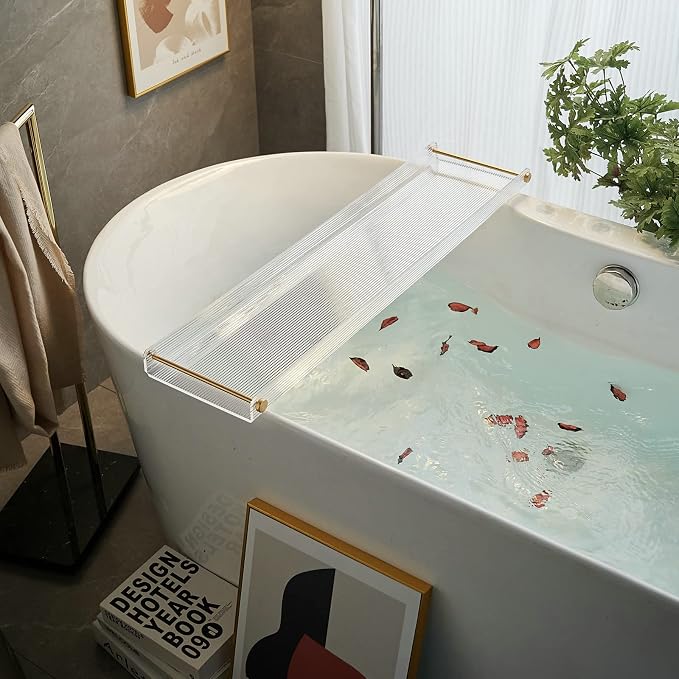 Bathtub Tray Acrylic Bath Tray Bathtub Caddy Non-Slip Bath Tub Tray Table - Image 7