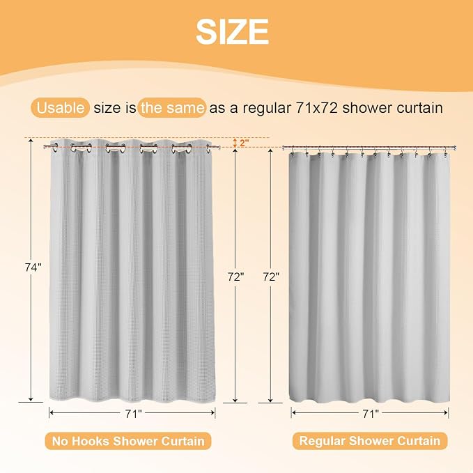 River Dream Grey Cotton Blend Shower Curtain - Image 7