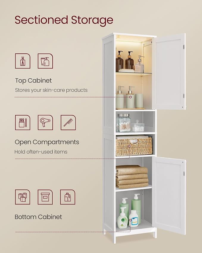 VASAGLE Tall Bathroom Cabinet - Image 5