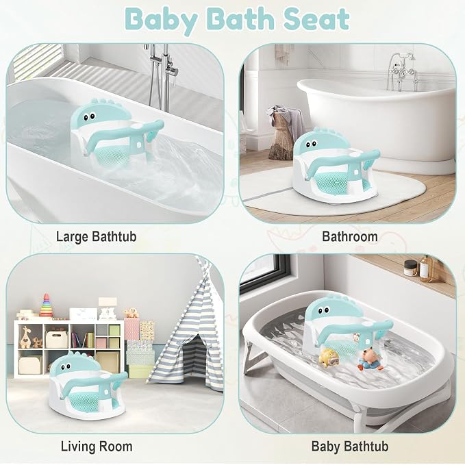 Baby Bath Seat for Babies 6 Months & Up Sitting Up, Non-Slip Baby Bath Chair - Image 6